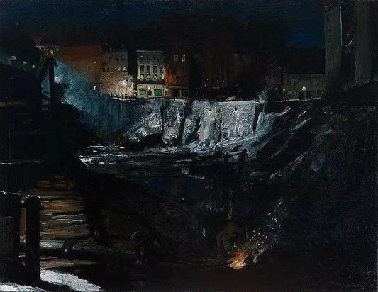 Excavation at Night , George Bellows