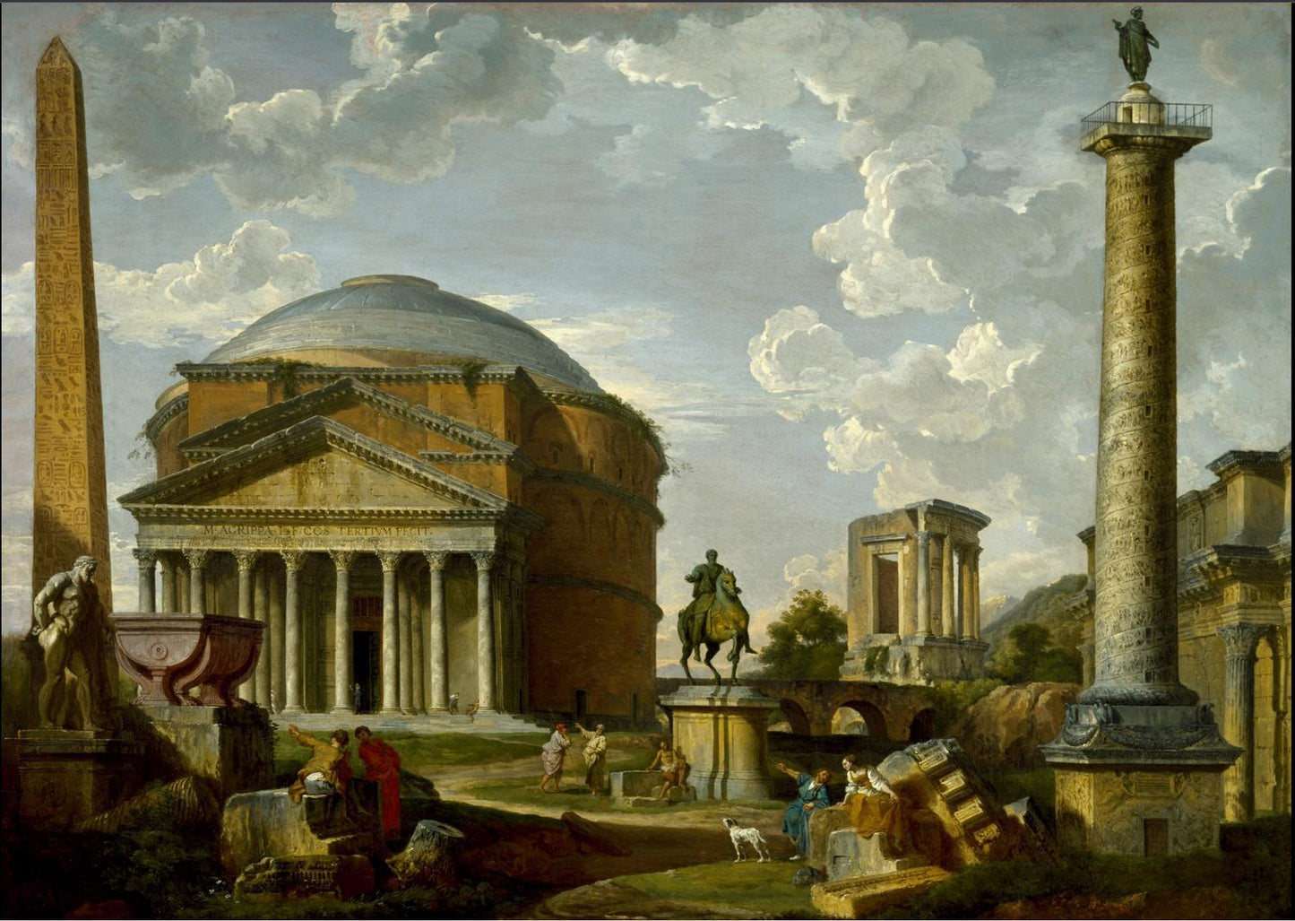 Fantasy View with the Pantheon, Giovanni Paolo Panini