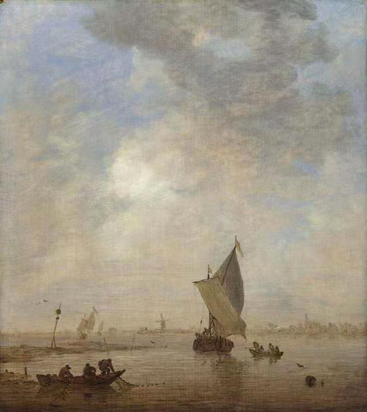 Fishermen Hauling a Net,Jan van Goyen,50x45cm