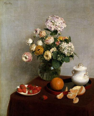 Flowers and Fruit ,Henri Fantin-Latour