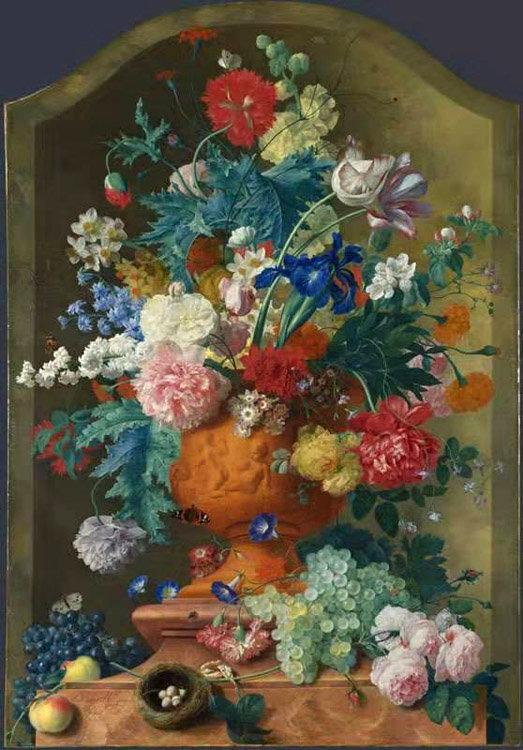 Flowers in a Terracotta Vase,Jan van Huysum,60x42cm