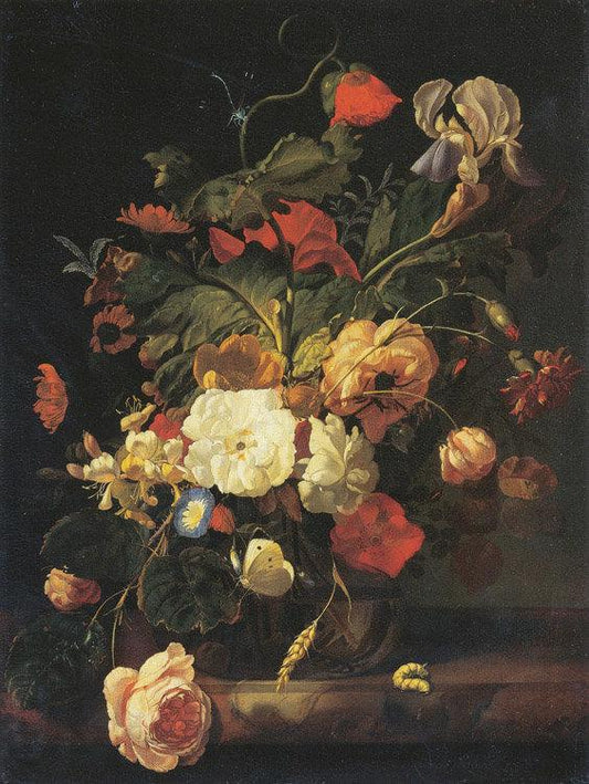 Flowers in a vase,Rachel Ruysch,50x38cm