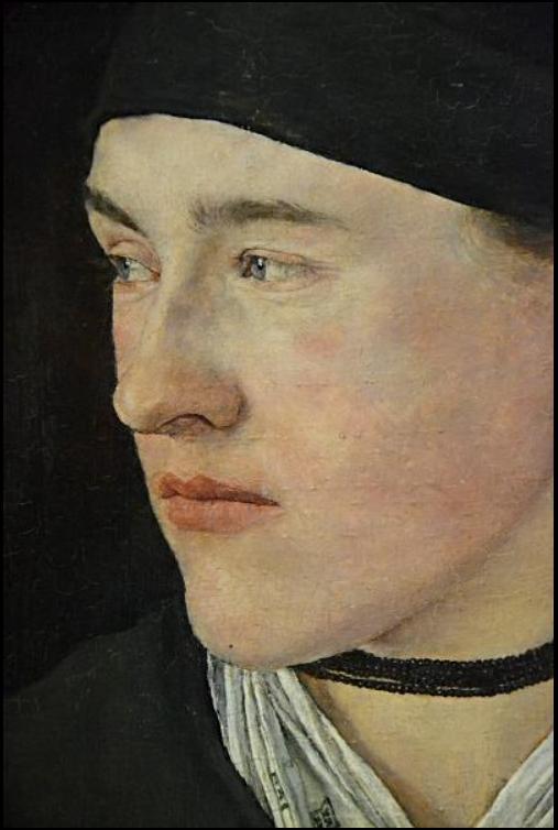 Girl with Black Headscarf, 1879, Wilhelm Leibl