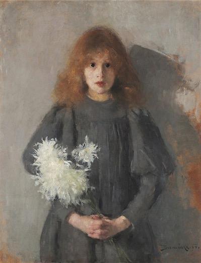 Girl with Chrysanthemums, Olga Boznanska