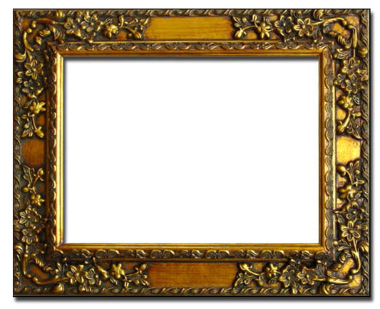 Golden frame with mirror, inner size 50x60 cm