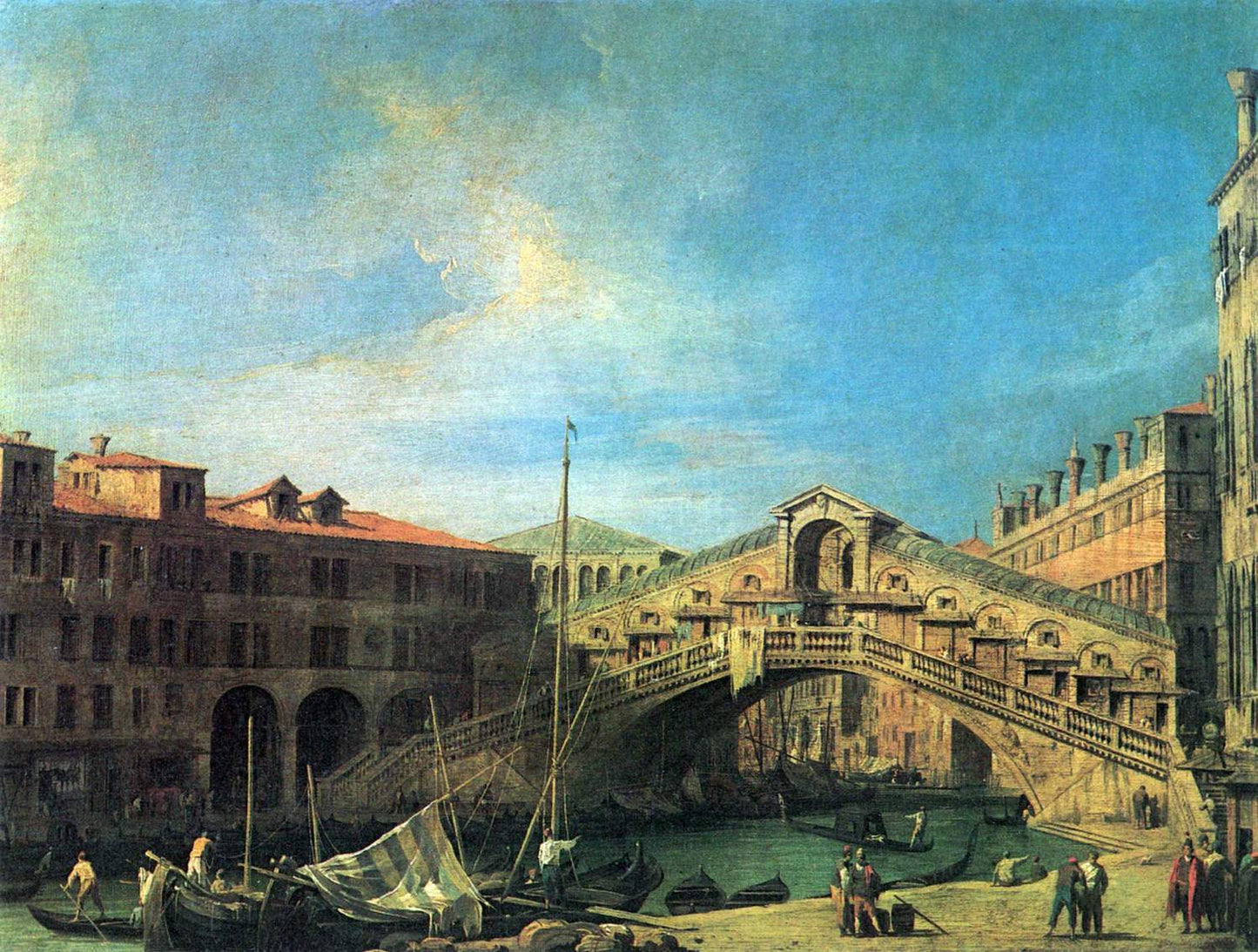 Grand Canal - The Rialto Bridge from the South, Canaletto