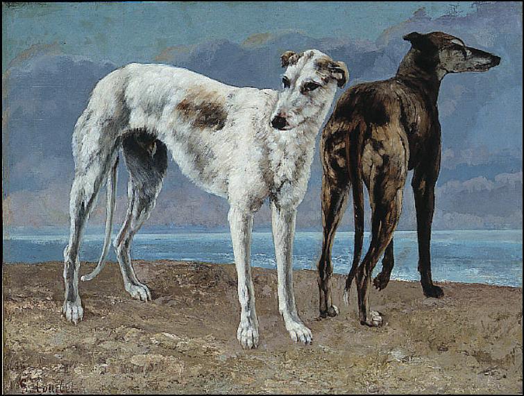 Greyhounds of Comte de Choiseul, Jean Désiré Gustave Courbet