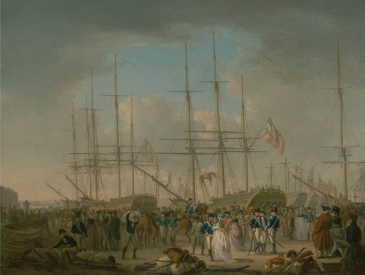 Hussars Embarking at Deptford,William Anderson,1757-1837