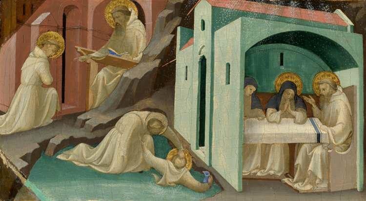 Incidents from the Life of Saint,Lorenzo Monaco,28.5x52cm