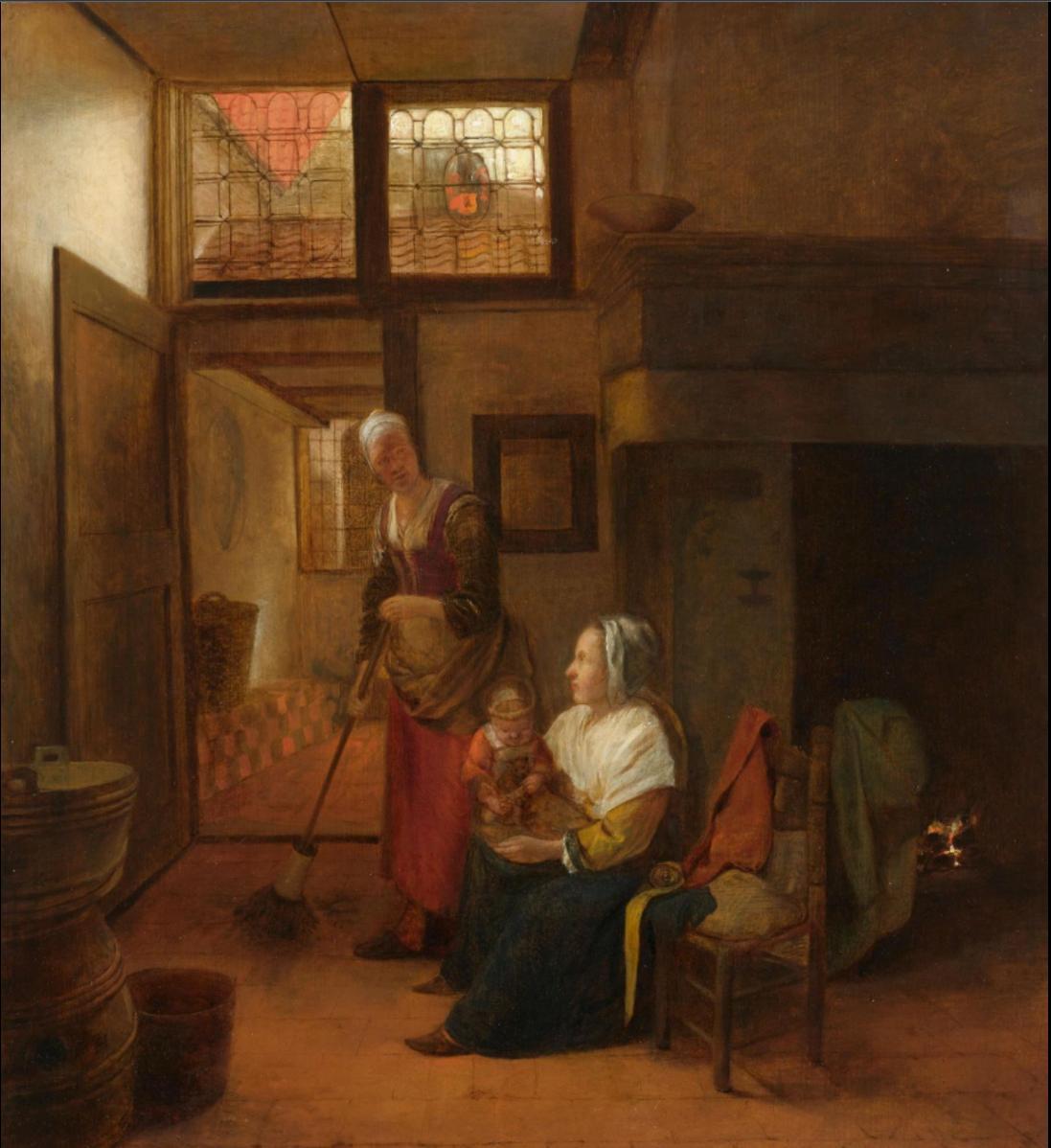 Interior with Mother and Child and Servant, Pieter de Hooch