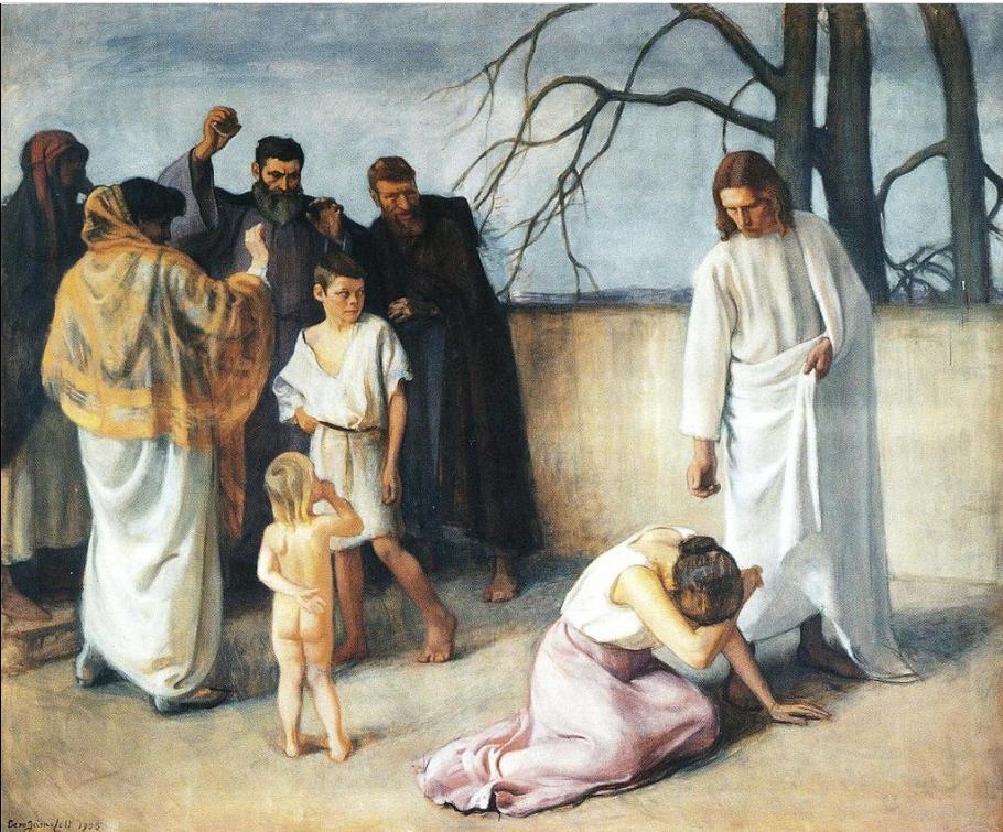Jesus and the Sinful Woman, Erik Nikolai Järnefelt