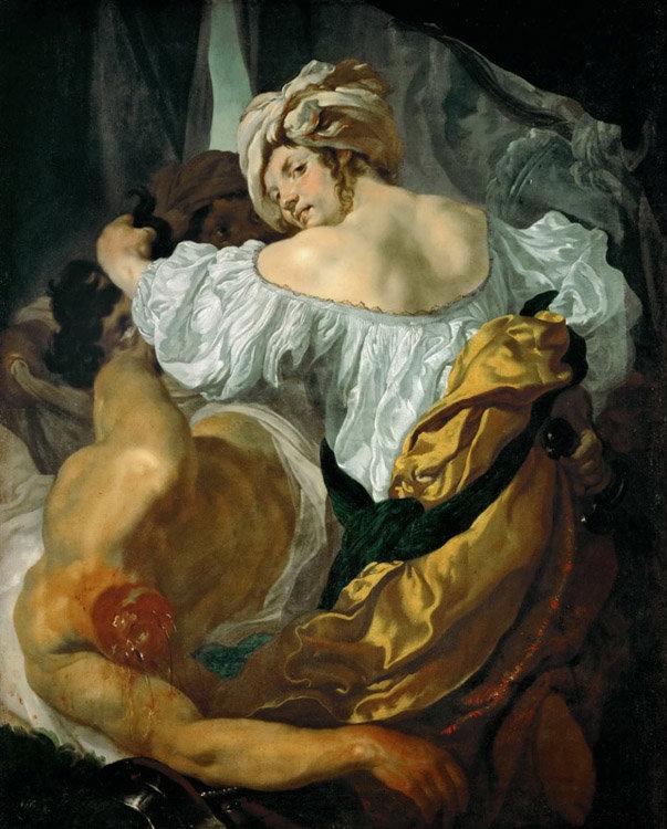 Judith in the Ten of Holofernes,Johann Liss,50x40cm