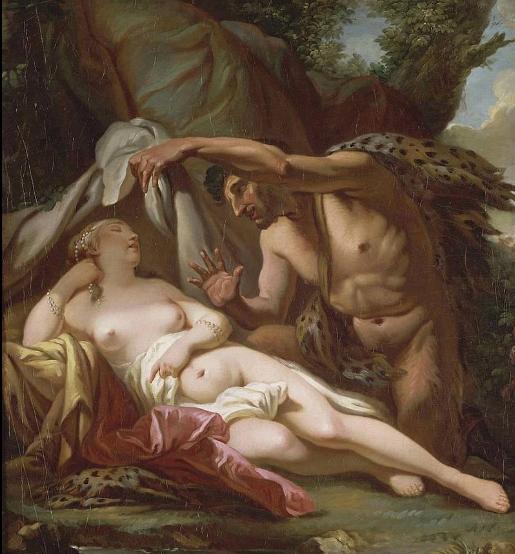 Jupiter et Antiope， Jacques-Louis David