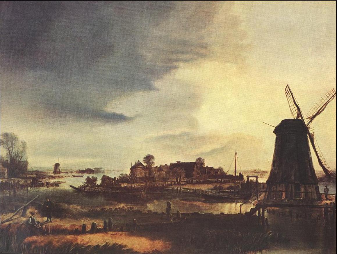 Landscape with Windmill, Aert van der Neer