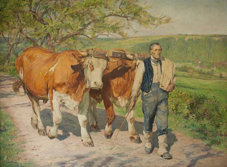 Le Paysan, The Peasant farmer, Eugène Burnand