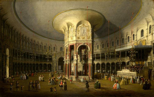 London Interior of the Rotunda at Ranelagh,Canaletto,60x38cm