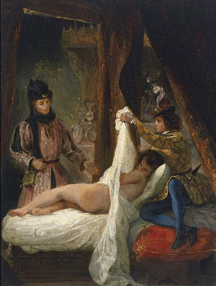 Louis of Orléans Unveiling his Mistress  Eugène Delacroix