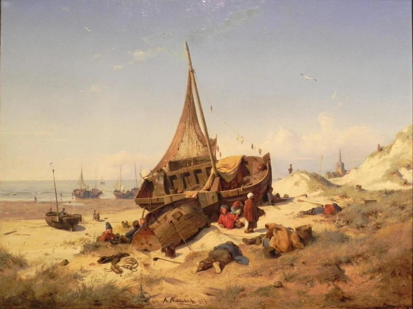 Low Tide,Andreas Achenbach,1815-1910