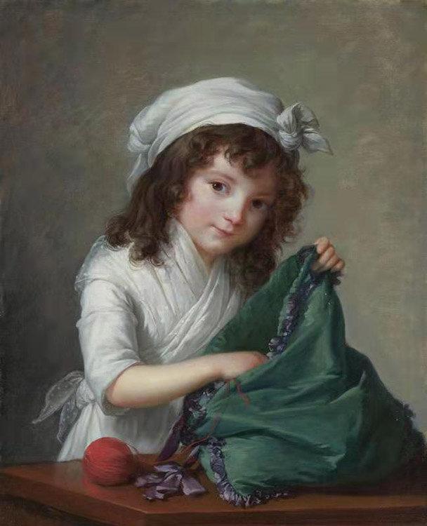 Mademoiselle Brongniart,Elisabeth Vigee Le brun,50x40cm