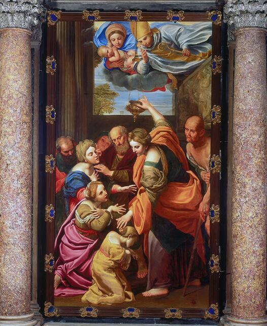 Madonna and Child with St Petronius and St John the Evangelist  Domenico Zampieri