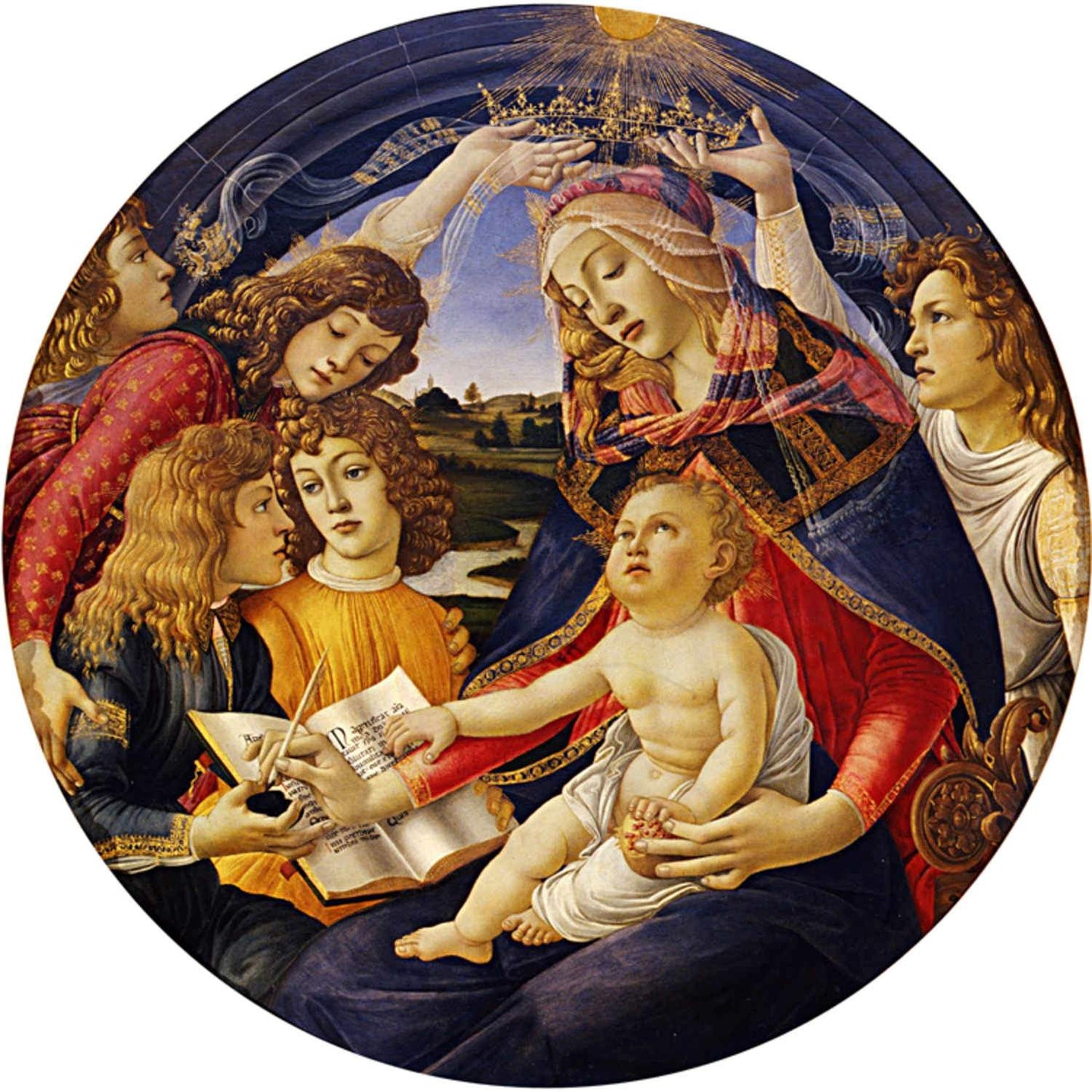 Madonna of the Magnificat,Sandro Botticelli,50x50cm