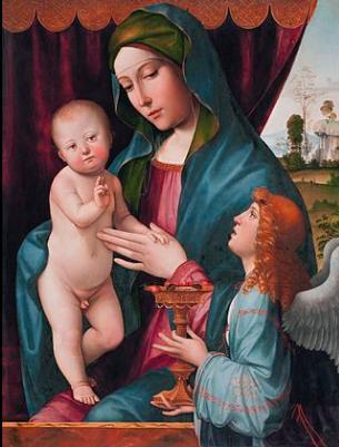 Madonna with Angel. Francesco Francia