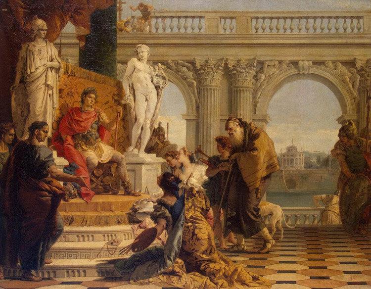 Maeccenas Presenting the,Giovanni Battista Tiepolo,50x40cm