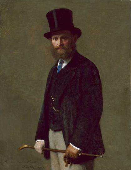 Manet's portrait painted by Fantin-Latour， Édouard Manet