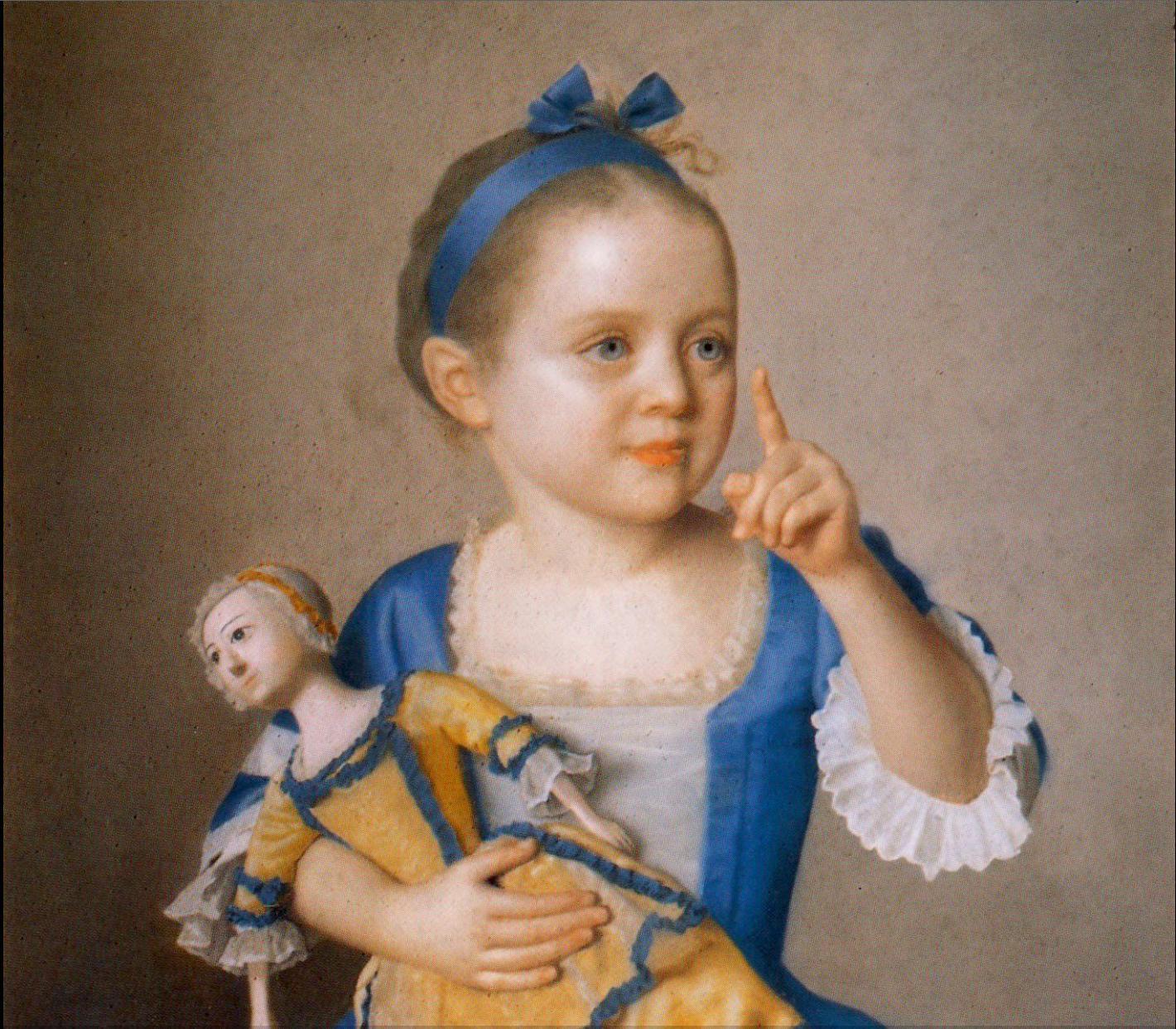 Marianne Liotard Holding a Doll, 1765, Jean-Étienne Liotard
