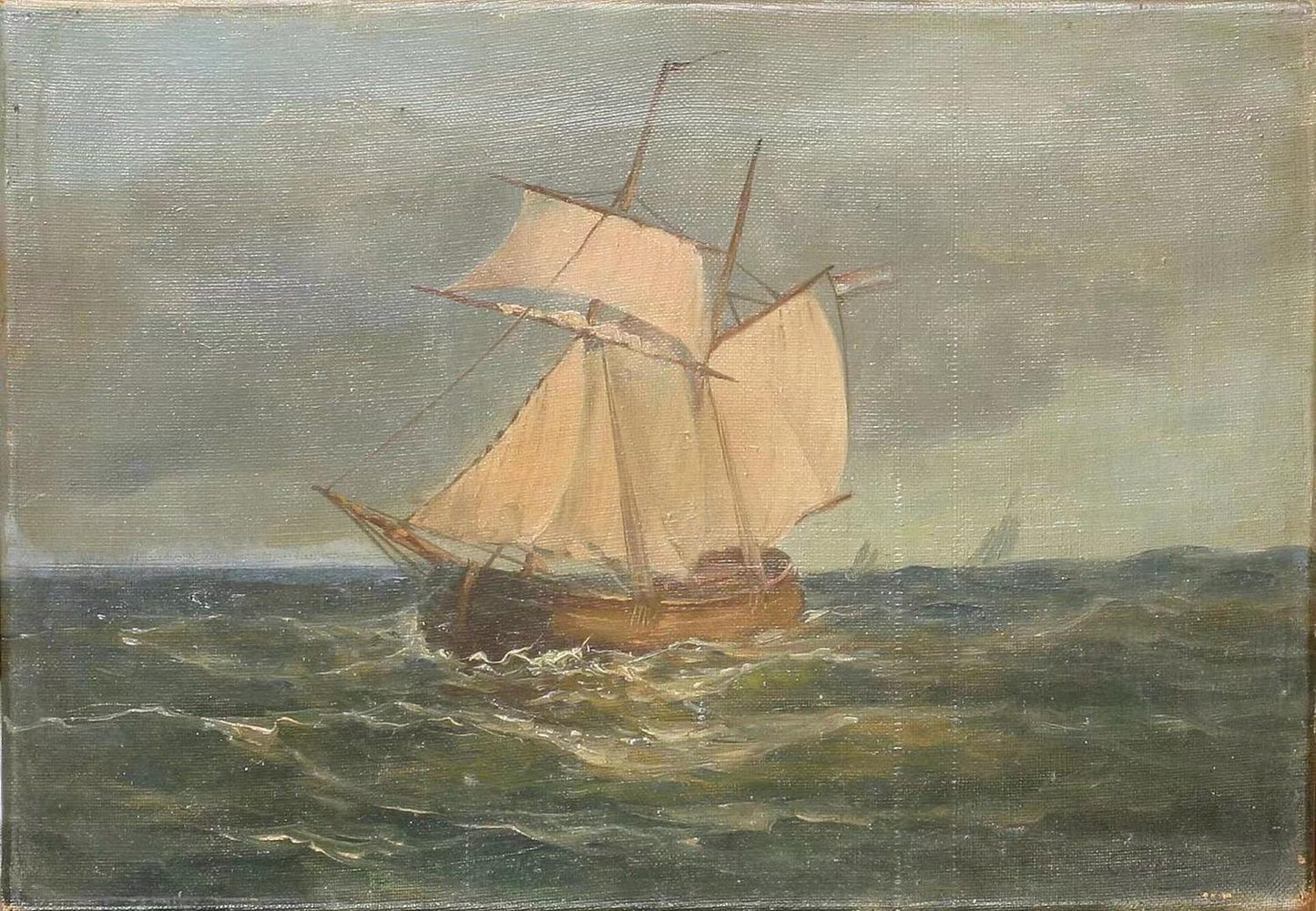 Marine med sejlskibe,Carl Bille,1815-1898
