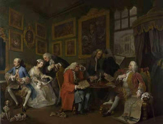 Marriage a la Mode i The Marriage,William Hogarth,50x38cm