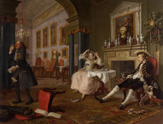 Marriage a la Mode ii The Tete a Tete,William Hogarth,50x38cm