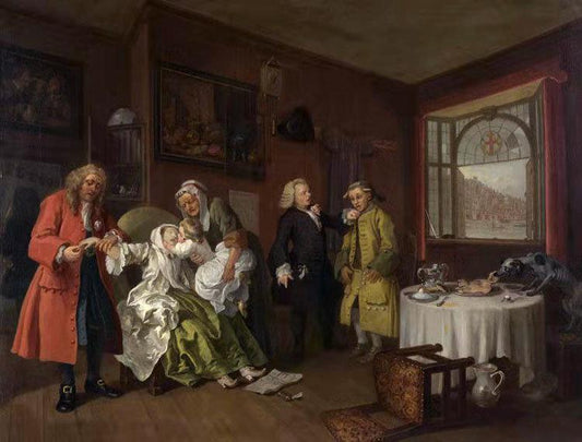 Marriage a la mode VI The Lady-s Death,William Hogarth,50x38cm