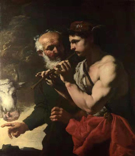 Mercury Piping to Argus,Johann Carl Loth,50x43cm