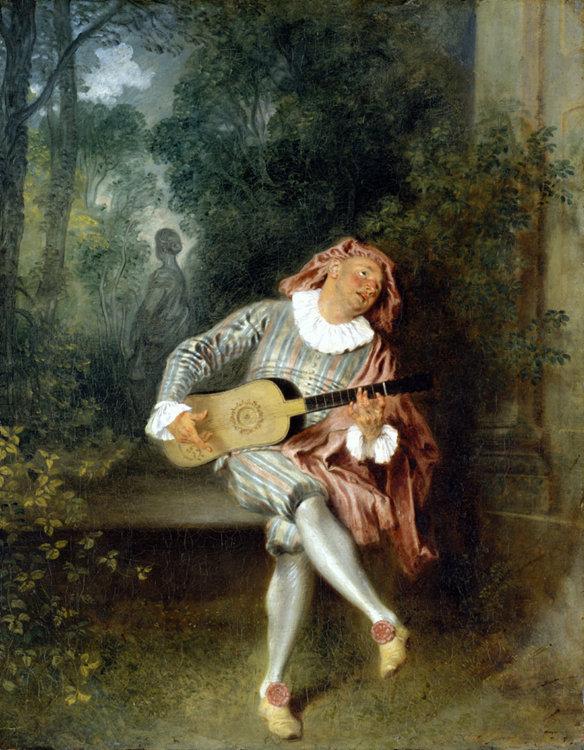 Mezzetin,Jean-Antoine Watteau,50x40cm