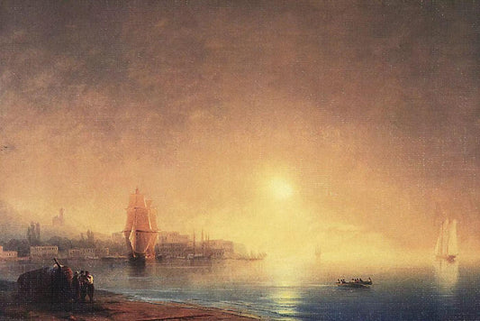 Morning on the shore of the bay,Ivan Ayvazovsky,1817-1900
