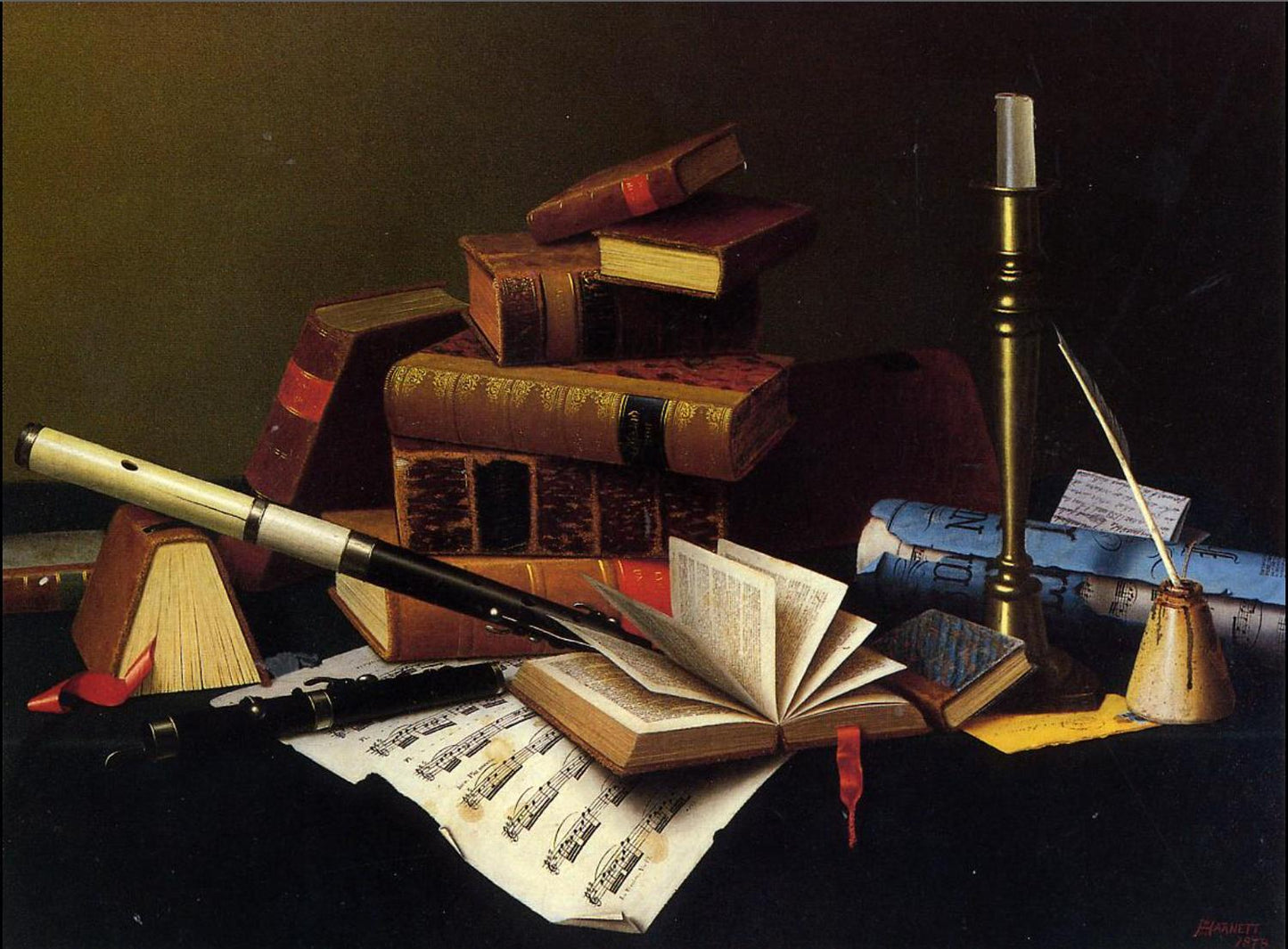 Music and Literature, 1878, William Harnett