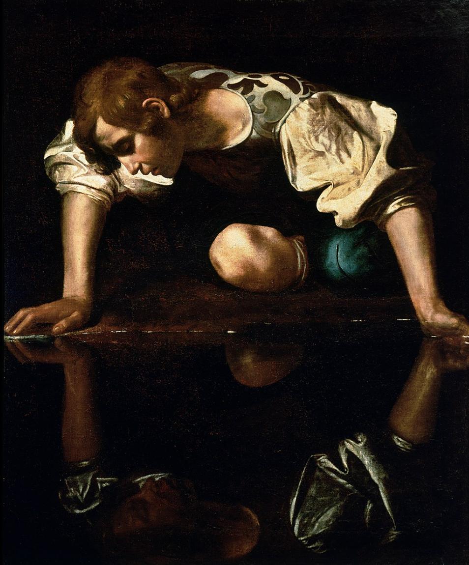 Narcissus at the Source, 1597-1599, Michelangelo Merisi