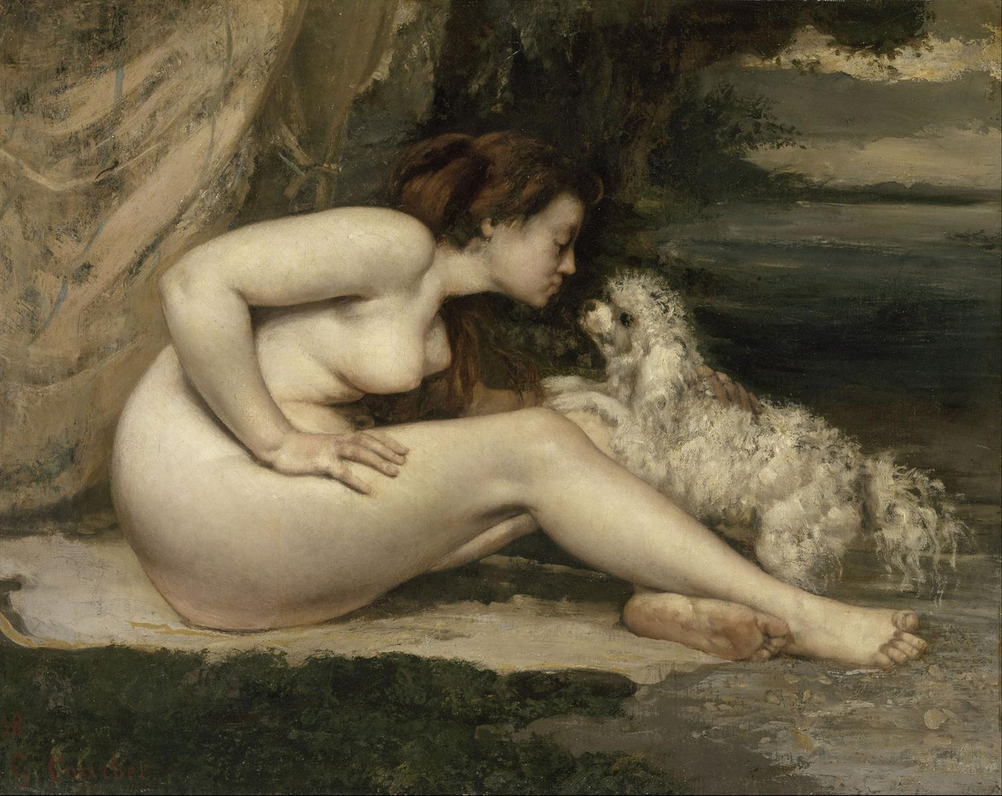 Nude Woman with a Dog, Jean Désiré Gustave Courbet
