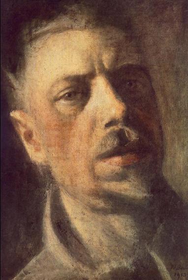 One of his numerous self-portraits (1913), János Nagy Balogh
