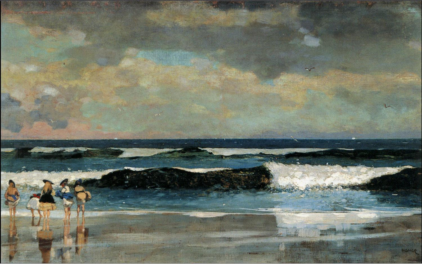 On the Beach, 1869, Winslow Homer