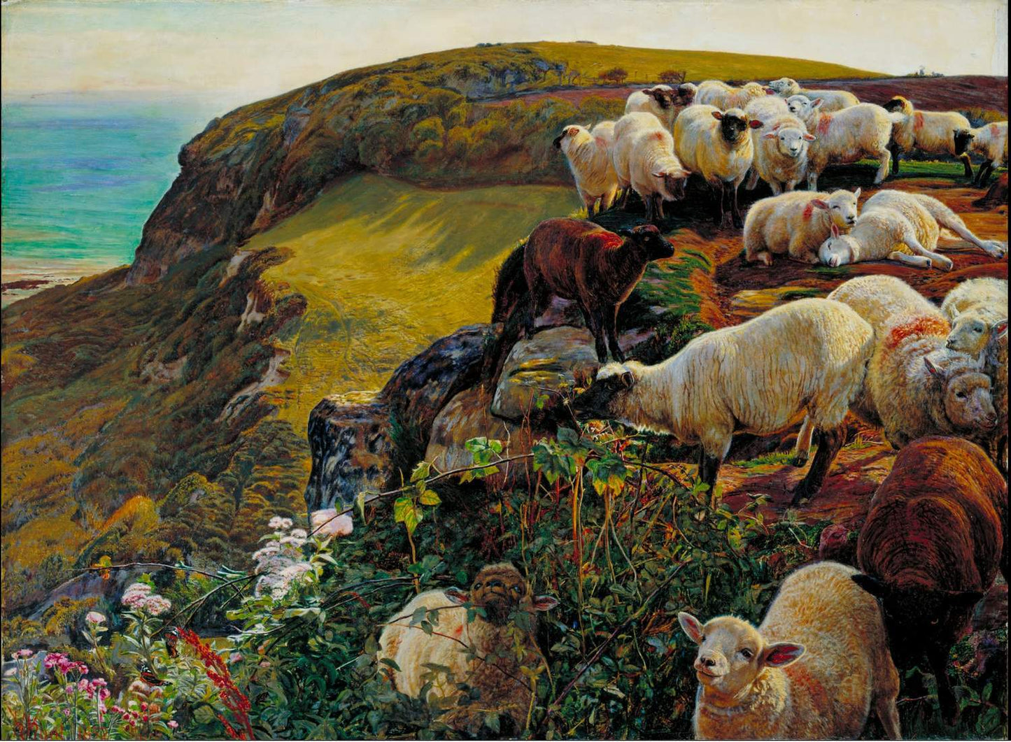 Our English Coasts (sheep), 1852, William Holman Hunt