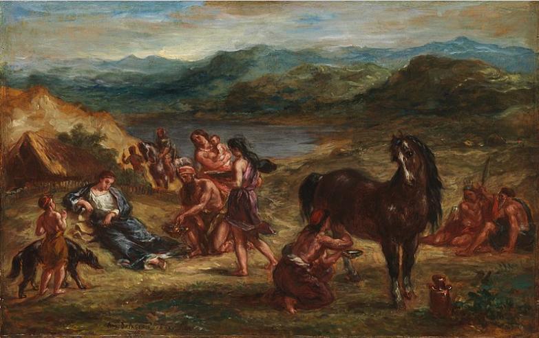 Ovid among the Scythians,   Eugène Delacroix