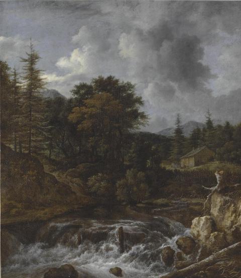 Painting by Jacob van Ruisdael in the collection of Adam Gottlob Moltke  Johan Christian Claussen Dahl