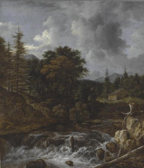 Painting by Jacob van Ruisdael in the collection of Adam Gottlob Moltke  Johan Christian Claussen Dahl