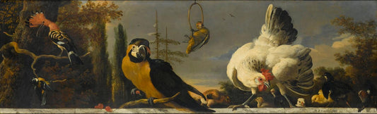 Painting with a similar Hoopoe, Adriaen Coorte