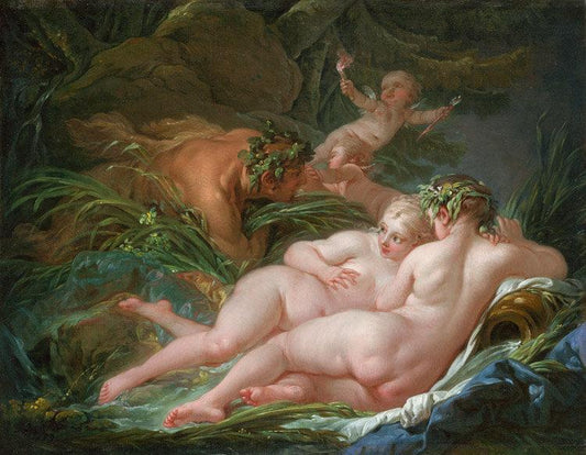 Pan and Syrinx,Francois Boucher,50x40cm