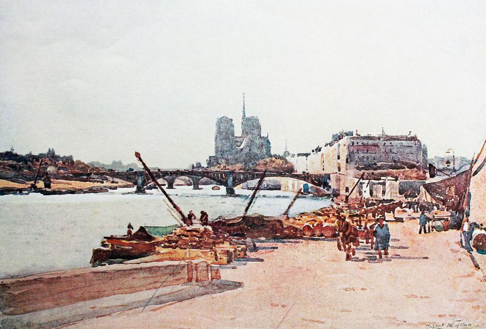 Paris water-colour painting , Robert Weir Allan