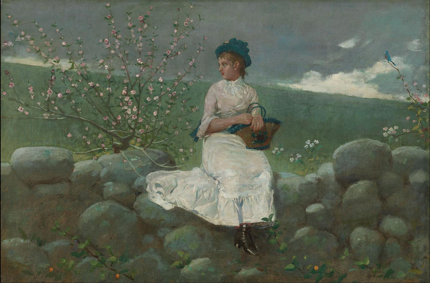 Peach Blossoms, 1878, Winslow Homer