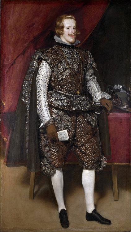 Philip IV of Spain in Brown and Silver,Diego Velazquez,60x34cm